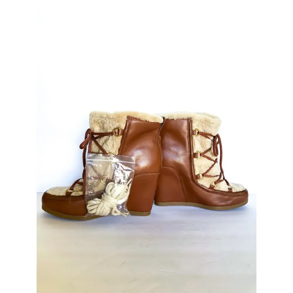Veronica Beard Elfred Wedge Booties Boots